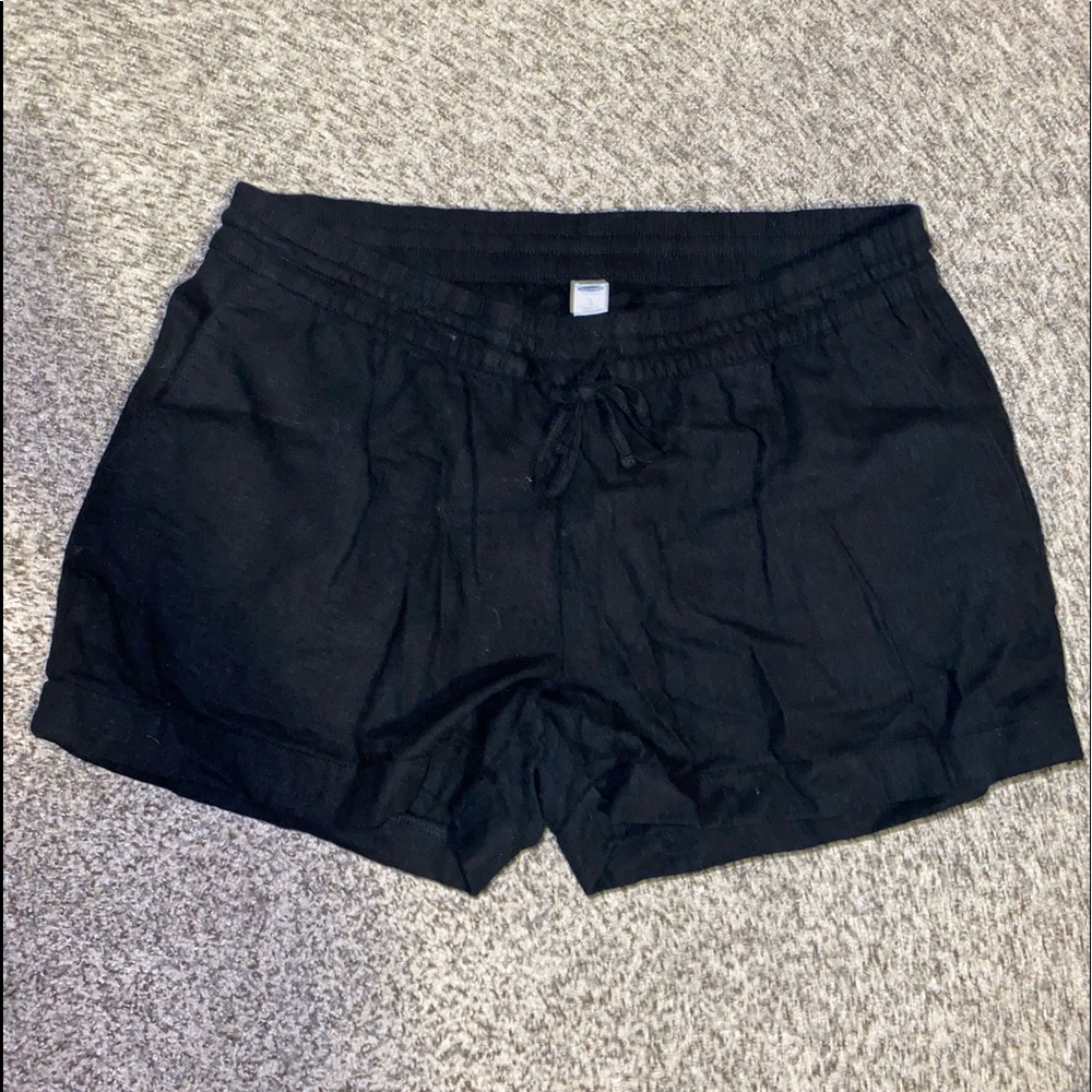 Old navy black linen shorts